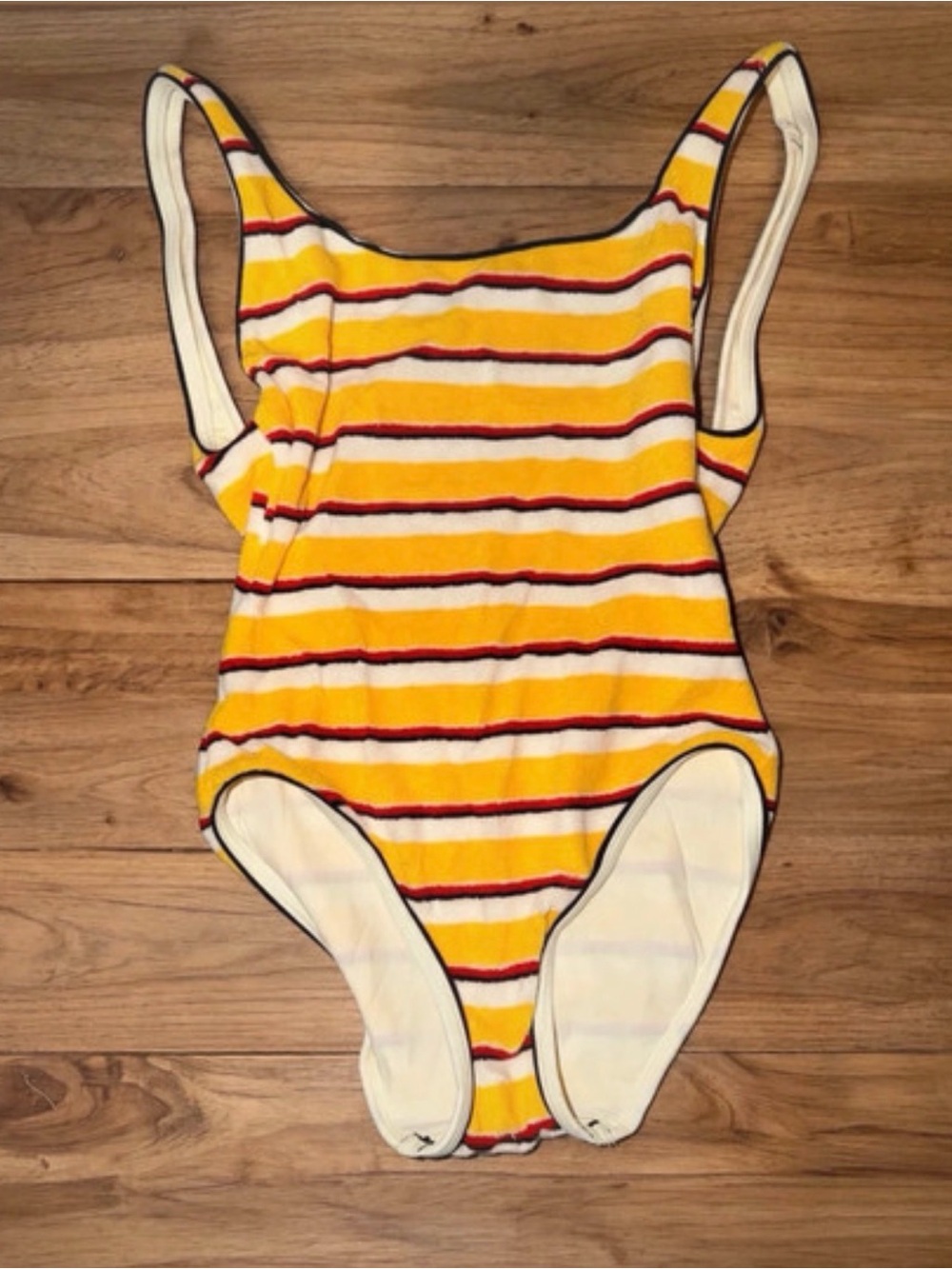 Solid & Striped Yellow One-Piece swimsuit